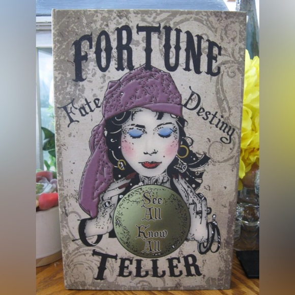 New XL Halloween Decor Fortune Teller Mystic Gypsy Secret Stash Book Box 10.25” - Picture 5 of 7